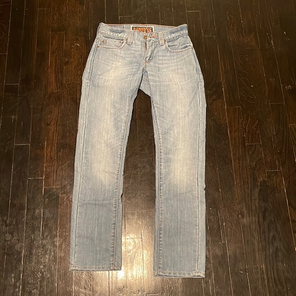Men's Levis Strauss & Co Light Blue Wash Skinny 511 Denim Jeans Pants Bottoms